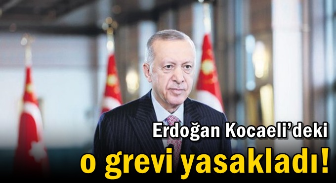 Erdoğan Kocaeli’deki o grevi yasakladı!