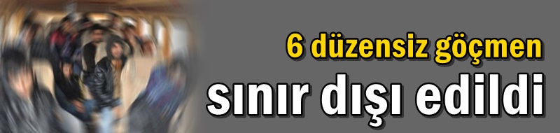 6 düzensiz göçmen sınır dışı edildi