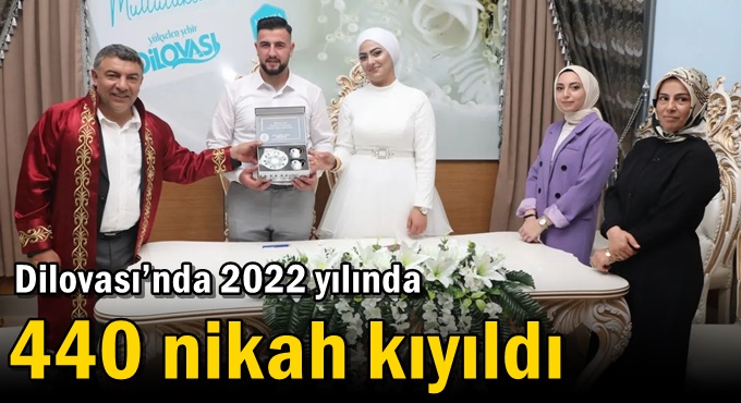 Dilovası’nda 2022 yılında 440 nikah kıyıldı