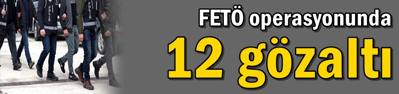 FETÖ operasyonunda 12 gözaltı