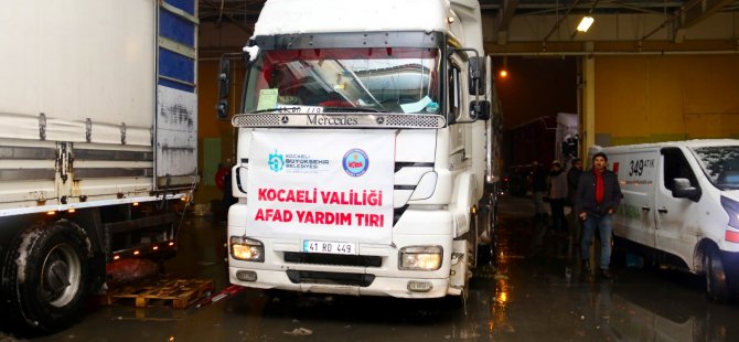 Deprem merkezine 60 tır yardım gönderildi
