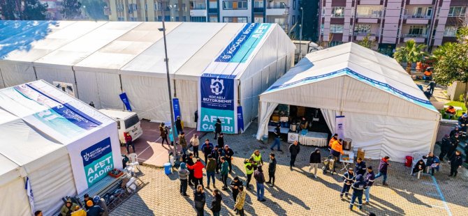 Hatay Defne’ye çadır kent kurulmaya başlandı