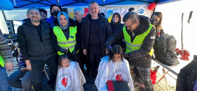 Kocaelili berberler ve kuaförler deprem bölgesinde