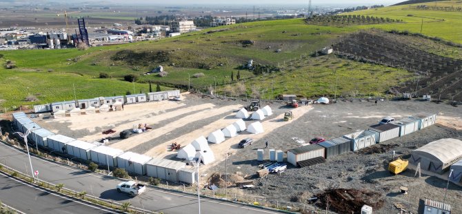 Koruma Hatay Kırıkhan’da  konteyner ve çadır kent kuruyor