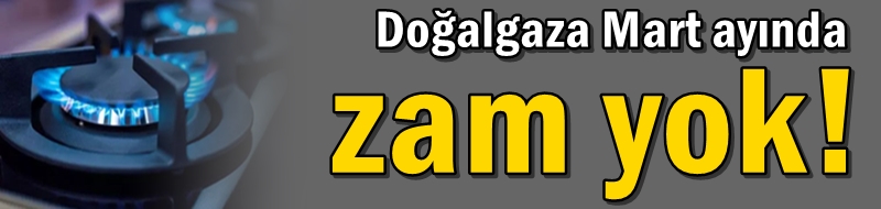 Doğalgaza Mart ayında zam yok!