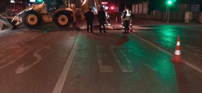 Yol Bakım Timi’nden gece operasyonu