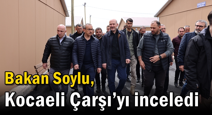 Başkan Bıyık, konteynr çarşıyı gezen Süleyman Soylu'ya eşlik etti