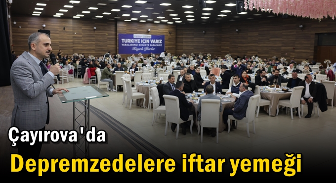 Depremzedelere iftar yemeği