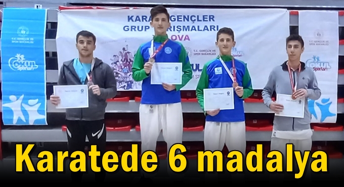 Karatede 6 madalya