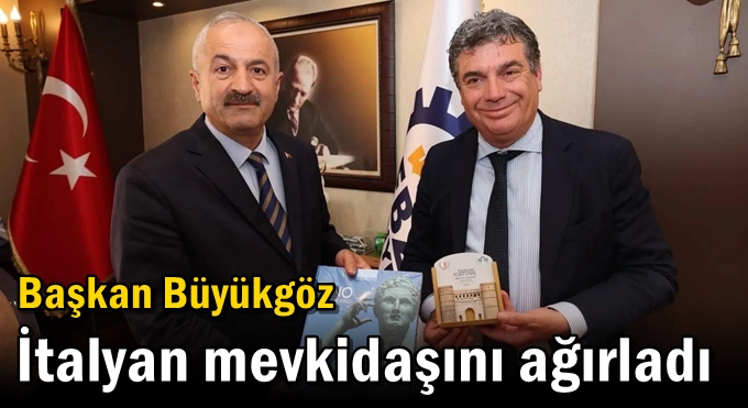 Başkan Büyükgöz İtalyan mevkidaşını ağırladı