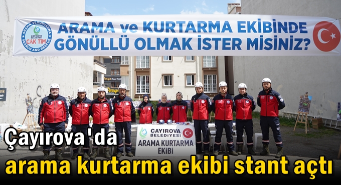 Arama kurtarma ekibi stant açtı