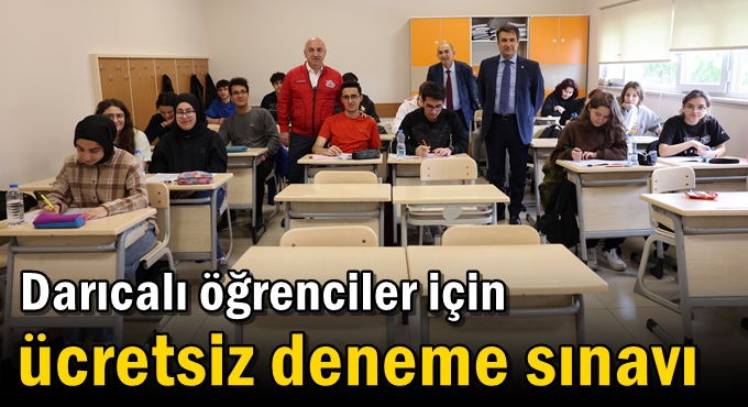 Darıcalı öğrenciler için ücretsiz deneme sınavı