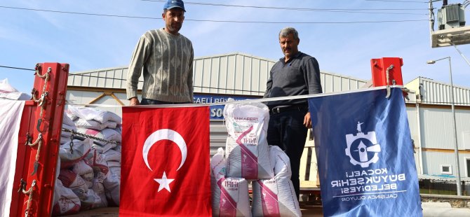 Büyükşehir’in gübre desteği çiftçilerin yüzünü güldürüyor