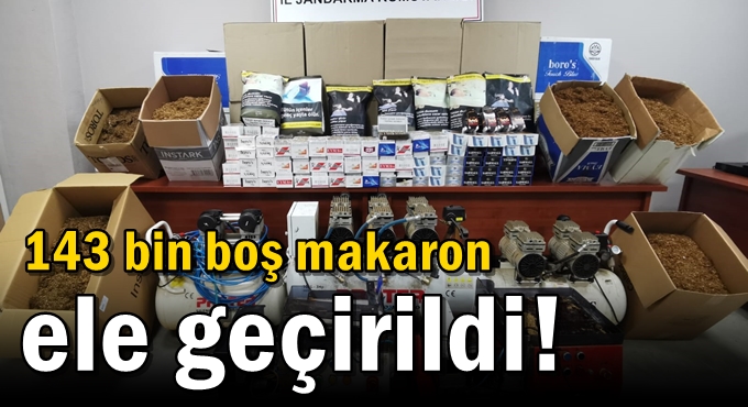 143 bin boş makaron ele geçirildi!