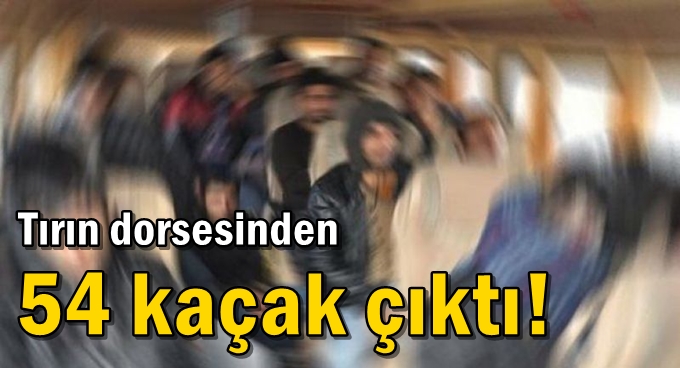Tırın dorsesinden 54 kaçak çıktı!