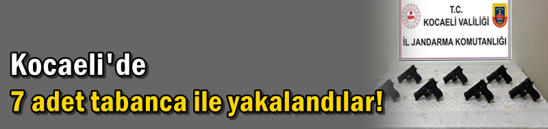 7 adet tabanca ile yakalandılar!