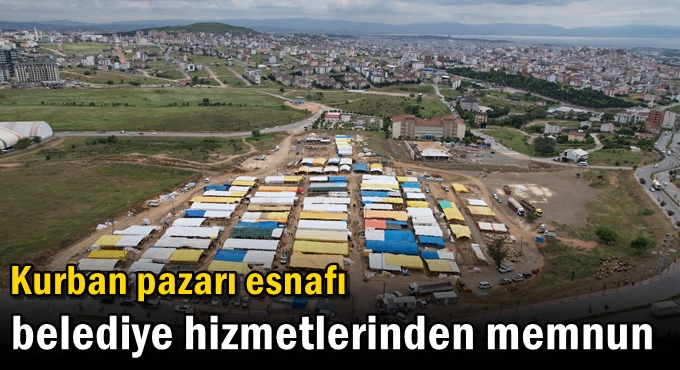 Kurban pazarı esnafı belediye hizmetlerinden memnun