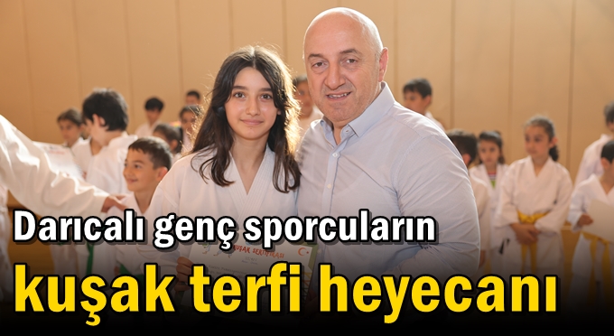 Darıcalı genç sporcuların kuşak terfi heyecanı