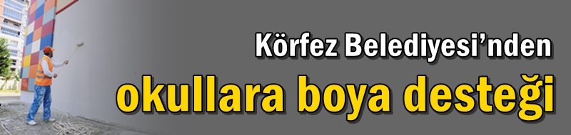 Körfez Belediyesi’nden okullara boya desteği