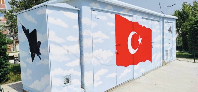 Körfez’de trafolara ‘yerli ve milli’ figürler