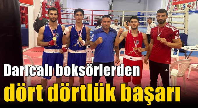 Darıcalı boksörlerden dört dörtlük başarı