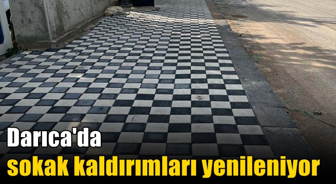 Yelkenkaya Caddesinin kaldırımları yenileniyor