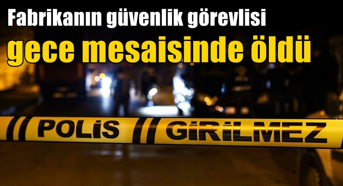 Fabrikanın güvenlik görevlisi gece mesaisinde öldü