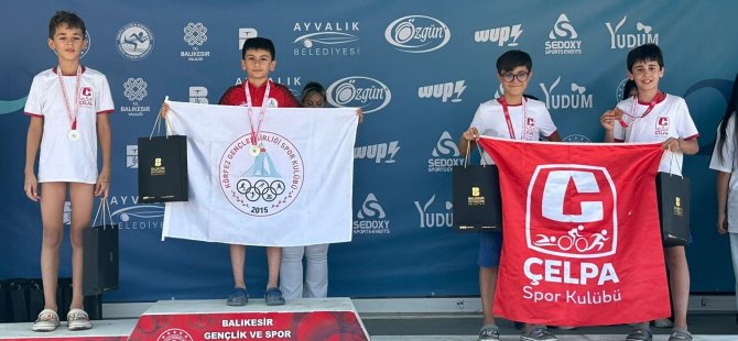Körfezli yüzücüler, Ayvalık’ta kulaçları madalyalara attılar