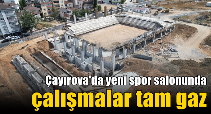 Yeni spor salonunda çalışmalar tam gaz