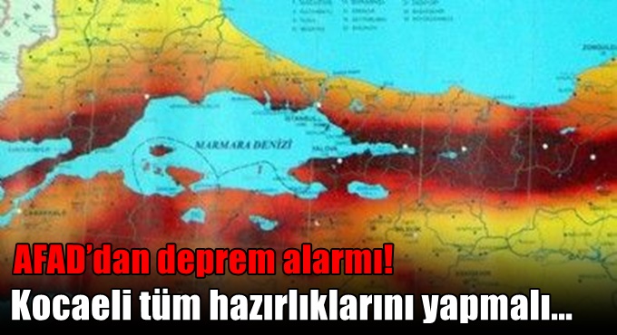 AFAD’dan deprem alarmı!
