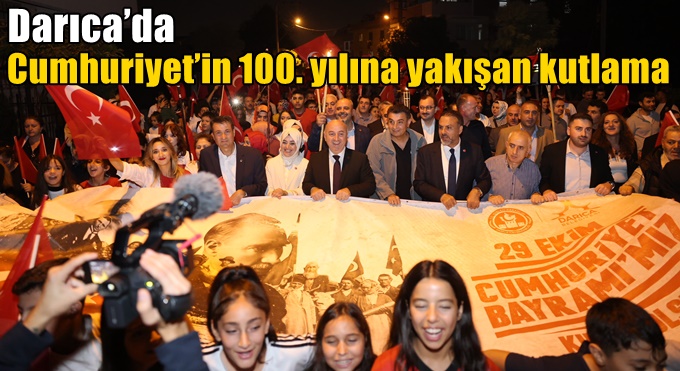 Darıca’da Cumhuriyet’in 100. yılına yakışan kutlama
