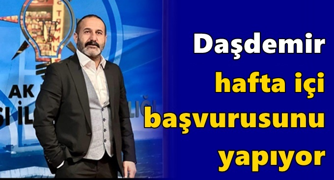 Cemil Daşdemir, başvurusunu yapıyor