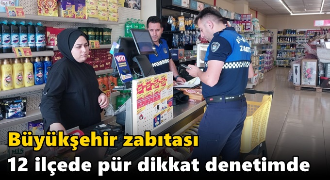 Büyükşehir zabıtası 12 ilçede pür dikkat denetimde