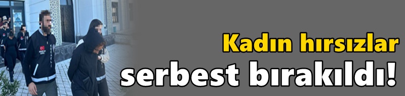 2 ay sonra yakalanan kadın hırsızlar serbest kaldı!