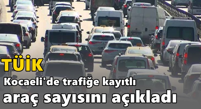 TÜİK Kocaeli'de trafiğe kayıtlı araç sayısını açıkladı