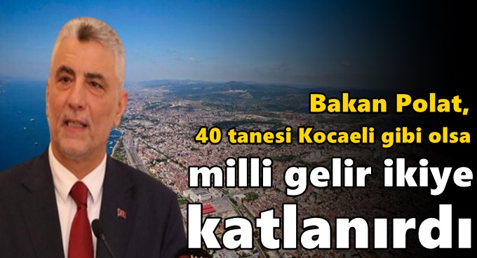 40 tanesi Kocaeli gibi olsa milli gelir ikiye katlanırdı
