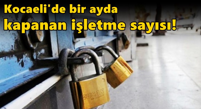 Kocaeli'de bir ayda kapanan işletme sayısı!