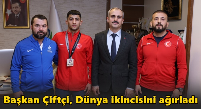 Başkan Çiftçi, Dünya ikincisini ağırladı
