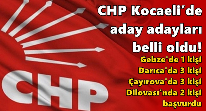 CHP Kocaeli’de aday adayları belli oldu! İşte o liste