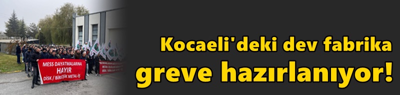Kocaeli'deki dev fabrika greve hazırlanıyor!