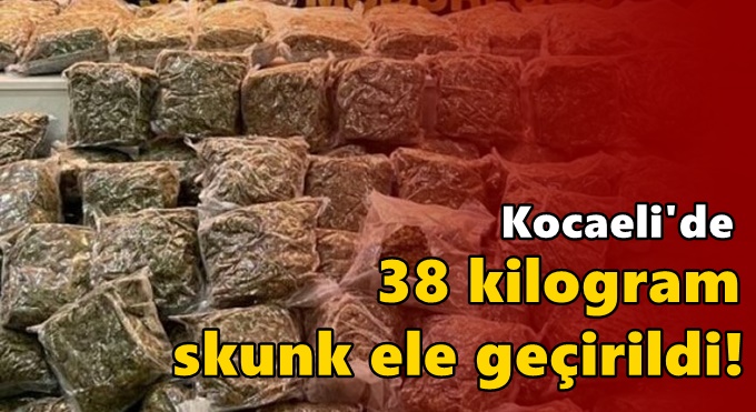 38 kilogram skunk ele geçirildi!