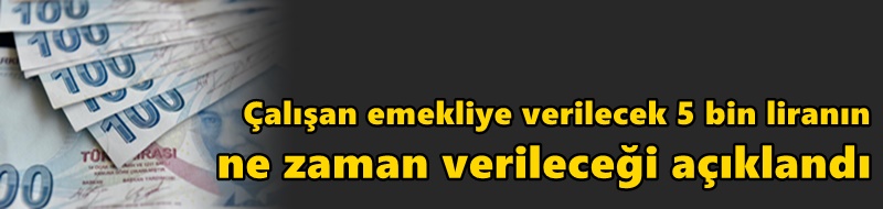 Çalışan emekliye verilecek 5 bin liranın ne zaman verileceği açıklandı