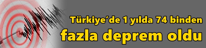 Türkiye’de 1 yılda 74 binden fazla deprem oldu