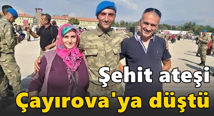 Çayırova'ya şehit ateşi düştü