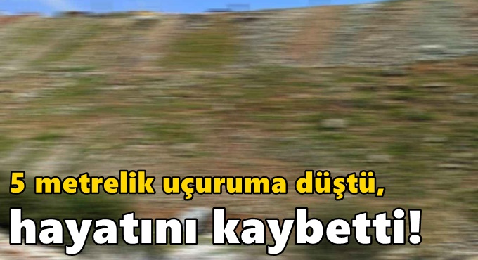 5 metrelik uçuruma düştü, hayatını kaybetti!