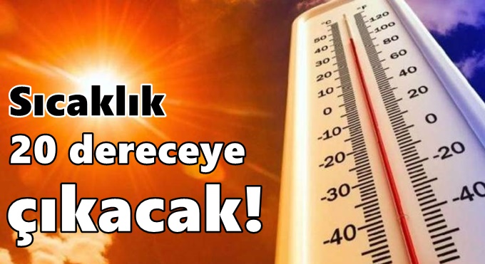 Sıcaklık 20 dereceye çıkacak!