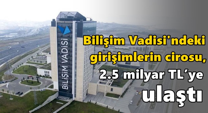 Bilişim Vadisi'ndeki girişimlerin cirosu, 2.5 milyar TL’ye ulaştı