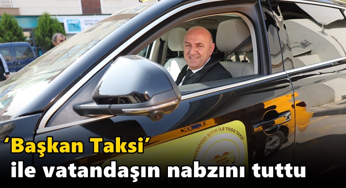 TOGG DARICA’DA TAKSİ OLDU, BAŞKAN BIYIK VATANDAŞLARA SÜRPRİZ YAPTI