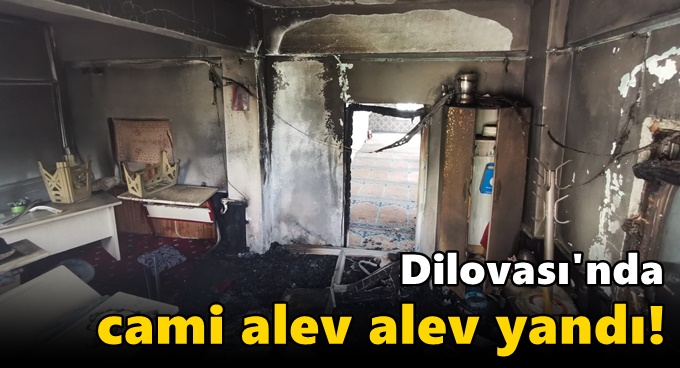 Dilovası'nda cami alev alev yandı!