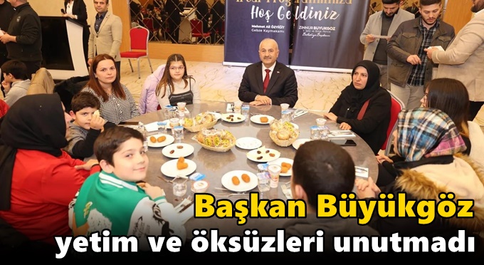 Başkan Büyükgöz yetim ve öksüzleri unutmadı